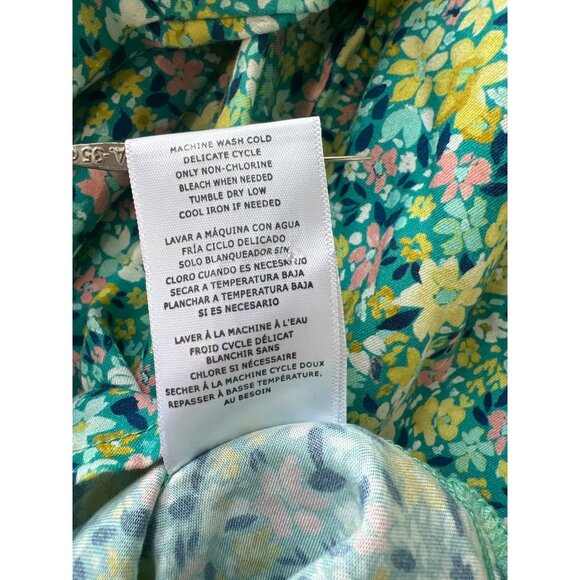 Kut From The Kloth Floral Peasant Top Plus Size 1X Pleated Smocked Blouse Boho - Picture 7 of 8